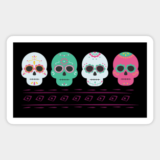 Mini Sugar Skulls Dia de Los Muertos Tee! Magnet